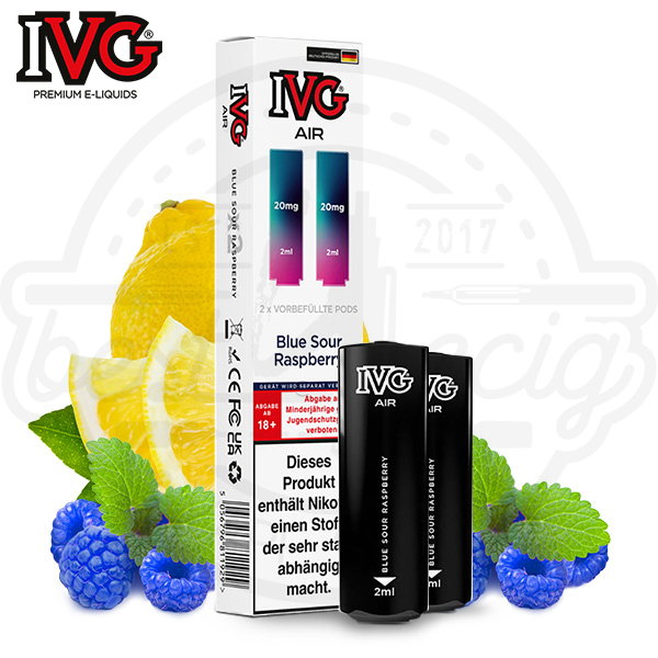 ivg_air_pods_blue_sour_raspberry_600x600_best4ecig IVG Air Pods Blue Sour Raspberry NicSalt 2x 2ml