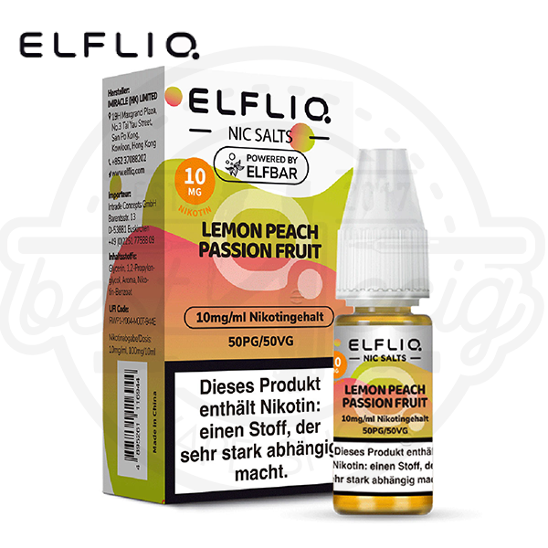 Elfbar Elfliq NicSalt Lemon Peach Passion Fruit 10ml