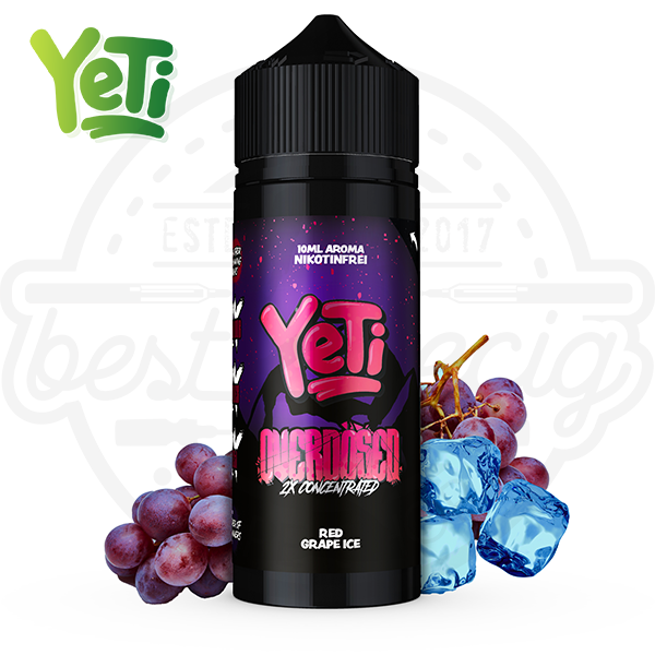 yeti_aroma_overdosed_red_grape_ice_600x600_best4ecig Yeti Overdosed Aroma Red Grape Ice 10ml