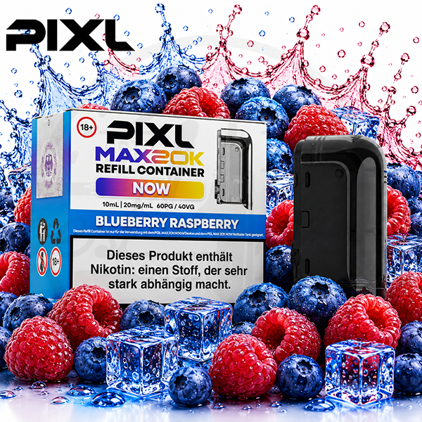 PIXL MAX 20K Refill Container Blueberry Raspberry 10ml