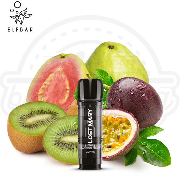 elfbar_tappo_pod_kiwi_passionfruit_guava_best4ecig Elfbar Lost Mary Tappo Pod Kiwi Passion Fruit Guava NicSalt 2x 2ml