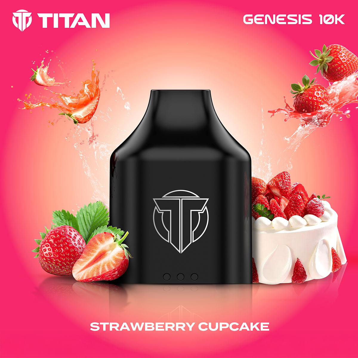 Titan Genesis 10K Prefilled Pod Strawberry Cupcake 10ml