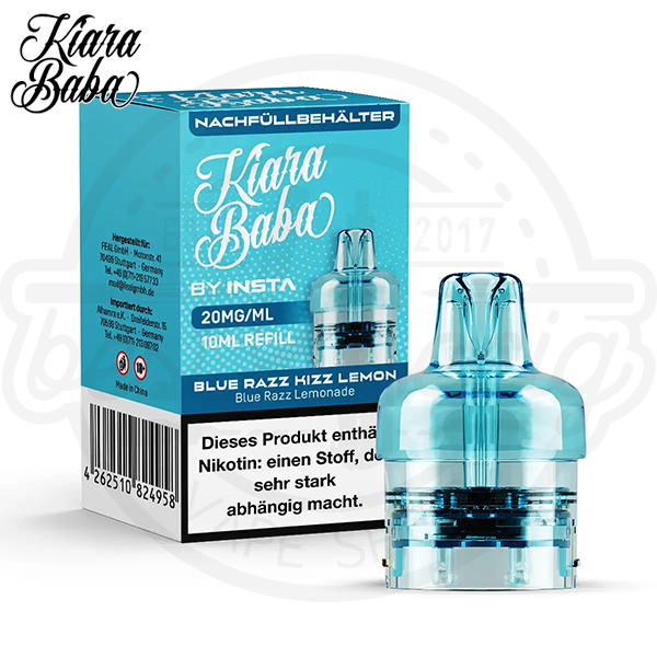 Kiara Baba 10k Refill Container Blue Razz Kizz Lemon 10ml