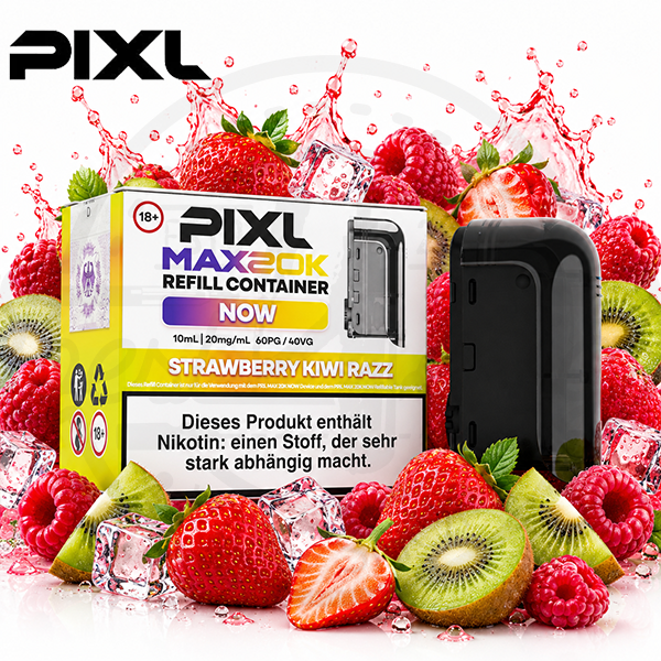PIXL MAX 20K Refill Container Strawberry Kiwi Razz 10ml