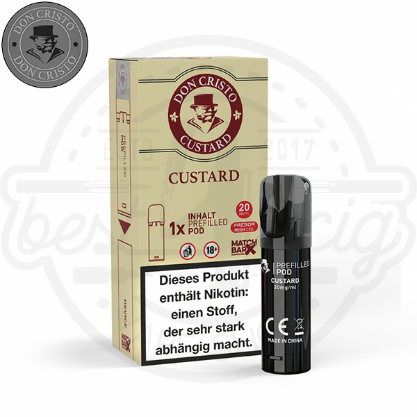 don_cristo_prefilled_pod_custard_600x600_best4ecig Don Cristo Custard Prefilled Pod 2ml