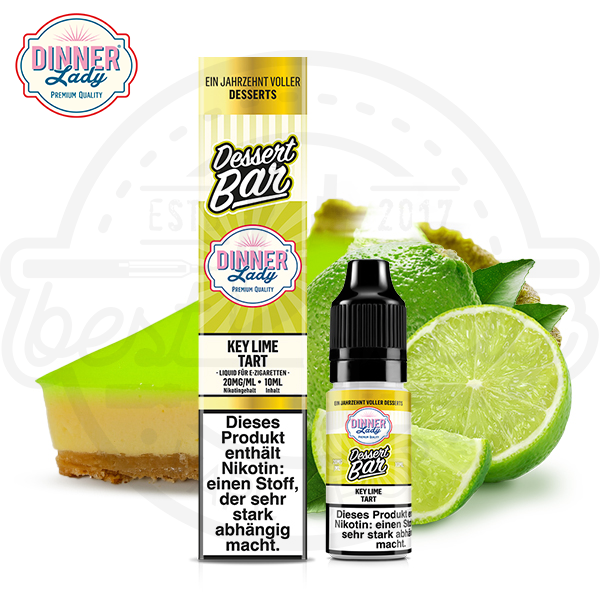 Dinner Lady Dessert Bar NicSalt Key Lime Tart 10ml
