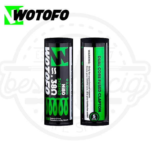 wotofo_prebuilt_ni80_fused_038_coil Wotofo Prebuilt Ni80 Dual Core Fused Clapton Coil 0,38 Ohm (5 Stück)