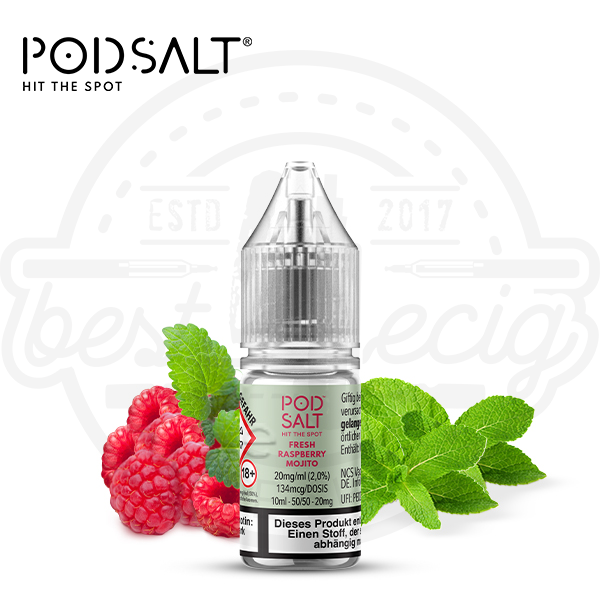 pod_salt_xtra_fresh_raspberry_mojito_600x600_best4ecig Pod Salt XTRA NicSalt Fresh Raspberry Mojito 10ml