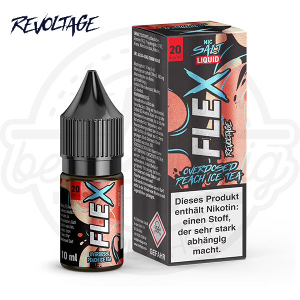 revoltage_flex_nicsalt_peach_ice_tea_600x600_best4ecig Revoltage Flex Overdosed NicSalt Peach Ice Tea 10ml
