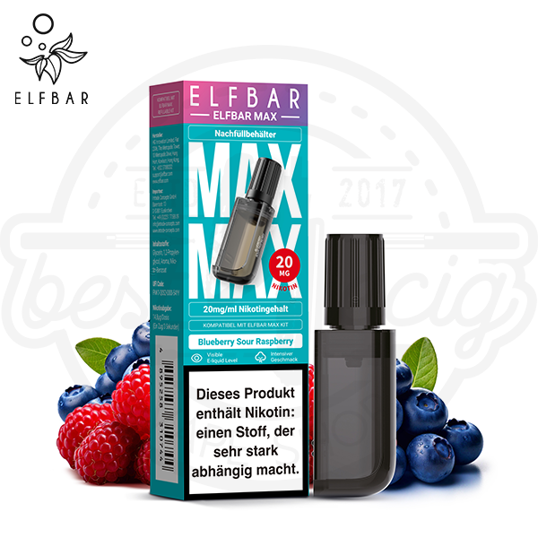elfbar_max_pod_blueberry_sour_raspberry_600x600_best4ecig Elfbar Max Nachfüllbehälter Blueberry Sour Raspberry 10ml