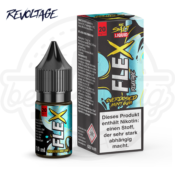 revoltage_flex_nicsalt_mint_gum_600x600_best4ecig Revoltage Flex Overdosed NicSalt Mint Gum 10ml