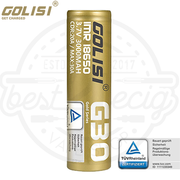 Golisi G30 18650 30A 3000mAh Akku