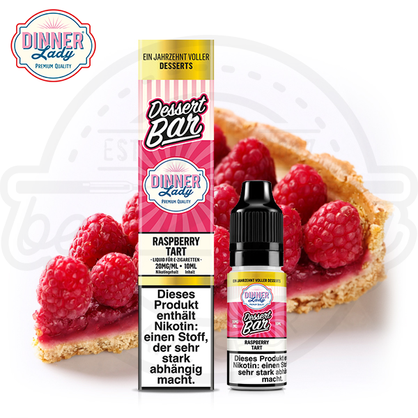 Dinner Lady Dessert Bar NicSalt Raspberry Tart 10ml