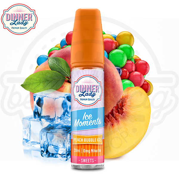 dinner_lady_aroma_peach_bubble_ice_600x600_best4ecig Dinner Lady Moments Aroma Peach Bubble Ice 20ml