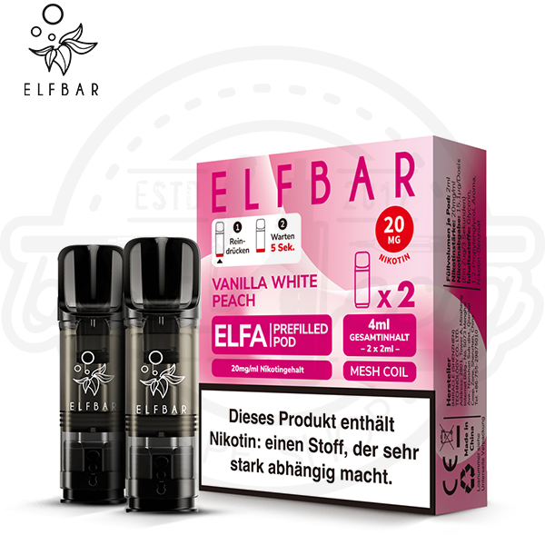 Elfbar ELFA Pods Vanilla White Peach