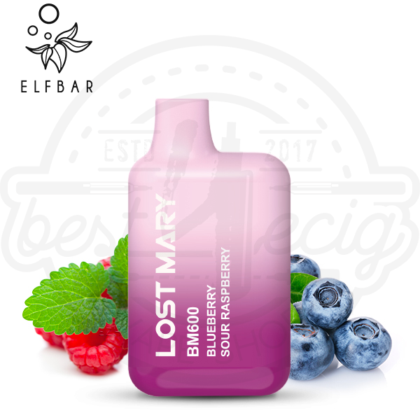 elfbar_lost_mary_blueberry_sour_raspberry_600x600_best4ecig Lost Mary BM600 Einweg Vape - Blueberry Sour Raspberry