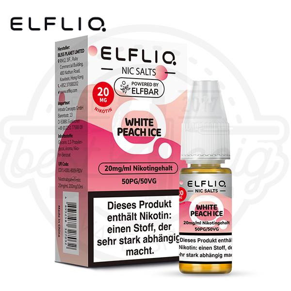 Elfbar Elfliq NicSalt White Peach Ice 10ml