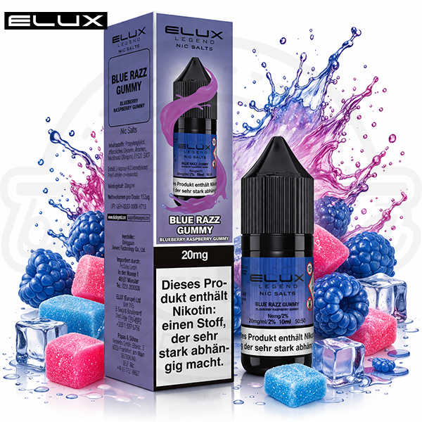 Elux Legend NicSalt Blue Razz Gummy 10ml