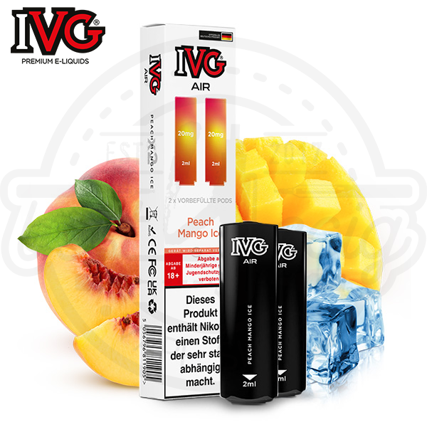 ivg_air_pods_peach_mango_ice_600x600_best4ecig IVG Air Pods Peach Mango Ice NicSalt 2x 2ml