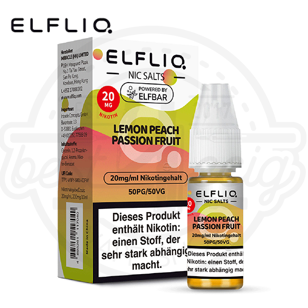 Elfbar Elfliq NicSalt Lemon Peach Passion Fruit 10ml