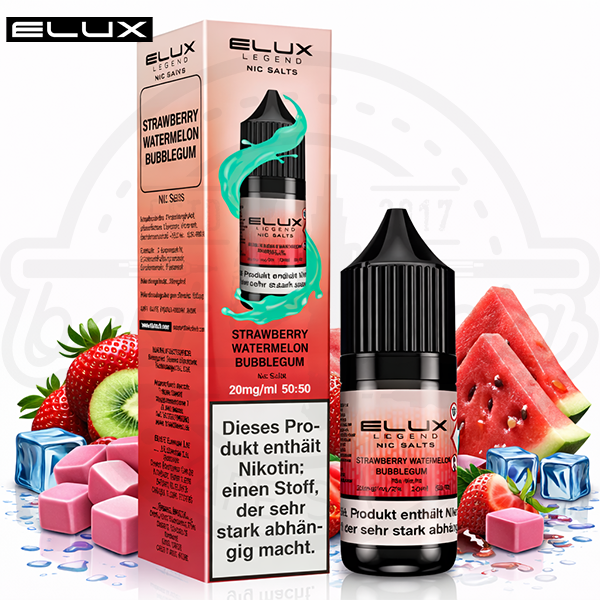 Elux Legend NicSalt Strawberry Watermelon Bubblegum 10ml