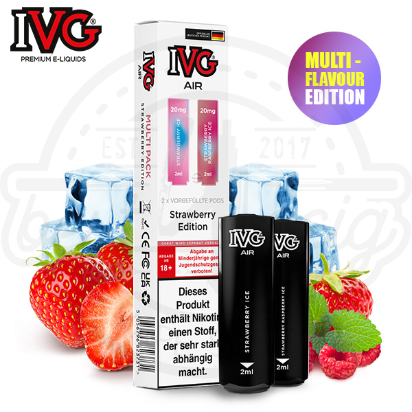 ivg_air_pods_strawberry_edition_600x600_best4ecig IVG Air Multi Flavour Pods Strawberry Edition NicSalt 2x 2ml