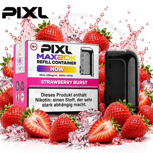 PIXL MAX 20K Refill Container Strawberry Burst 10ml