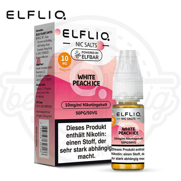Elfbar Elfliq NicSalt White Peach Ice 10ml