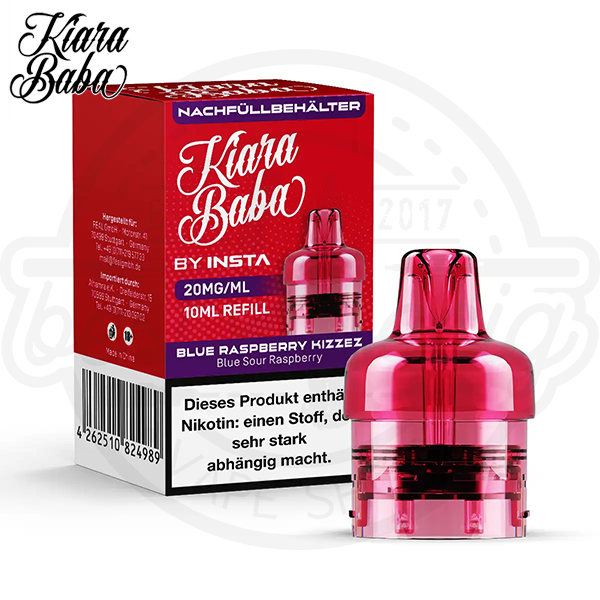 Kiara Baba 10k Refill Container Blue Raspberry Kizzez 10ml