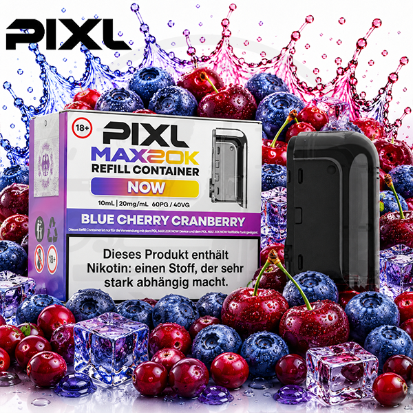 PIXL MAX 20K Refill Container Blue Cherry Cranberry 10ml
