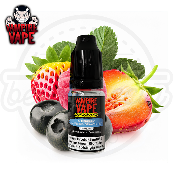 Vampire Vape Overdosed Nicsalt Blueberry Raspberry Strawberry 10ml Vampire Vape Overdosed Nicsalt Blueberry Raspberry Strawberry 10ml