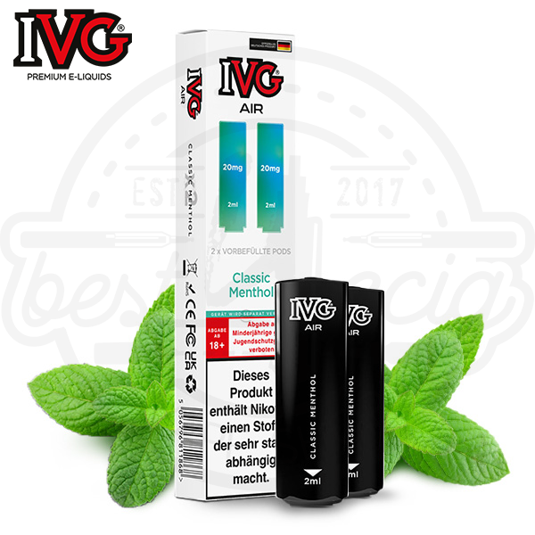 ivg_air_pods_classic_menthol_600x600_best4ecig IVG Air Pods Classic Menthol NicSalt 2x 2ml