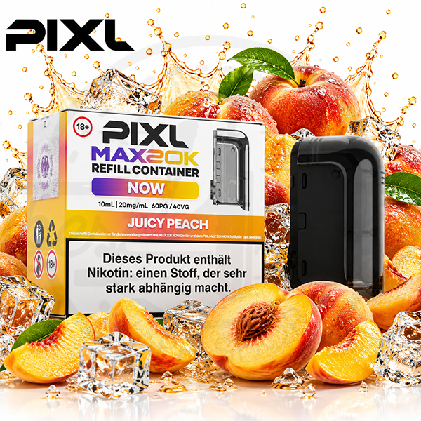 PIXL MAX 20K Refill Container Juicy Peach 10ml