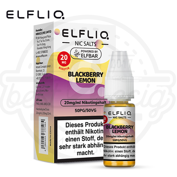 Elfbar Elfliq NicSalt Blackberry Lemon 10ml