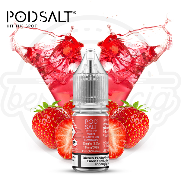 pod_salt_xtra_sweet_strawberry_lemonade_600x600_best4ecig Pod Salt XTRA NicSalt Sweet Strawberry Lemonade 10ml