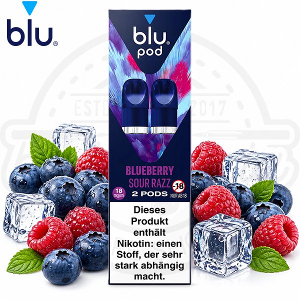 blu Pod Blueberry Sour Razz 18mg