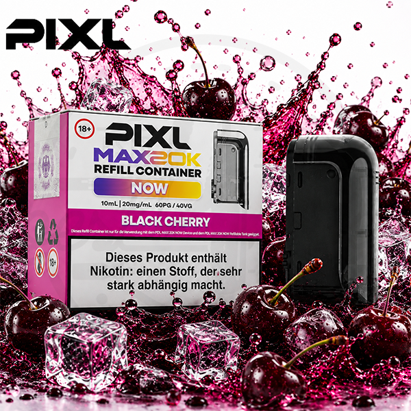 PIXL MAX 20K Refill Container Black Cherry 10ml