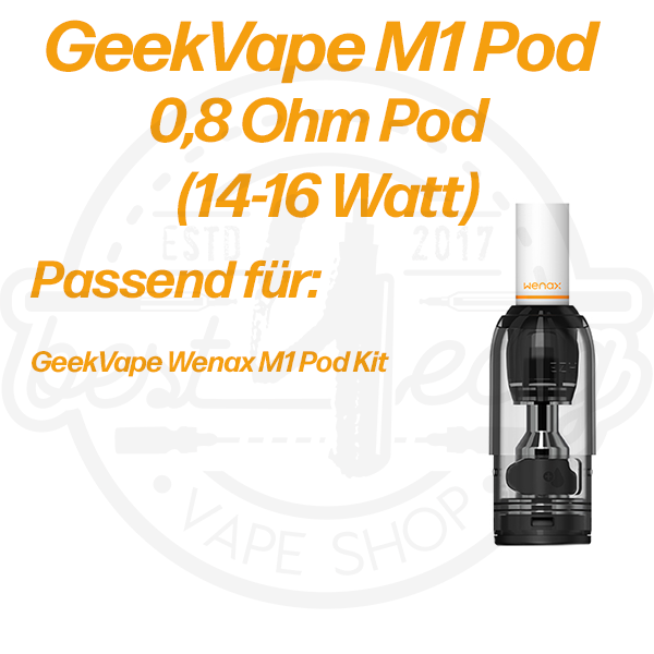 geekvape_m1_pod_filter_0-8_Ohm GEEKVAPE Wenax M1 Pod mit Filter