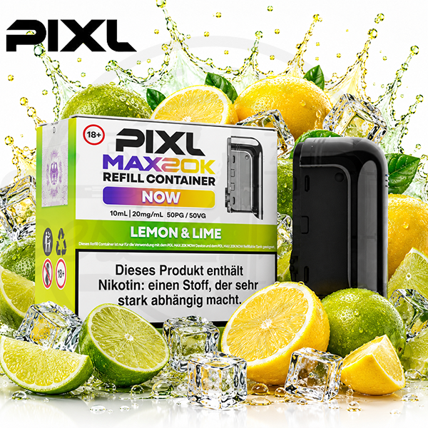 PIXL MAX 20K Refill Container Lemon Lime 10ml