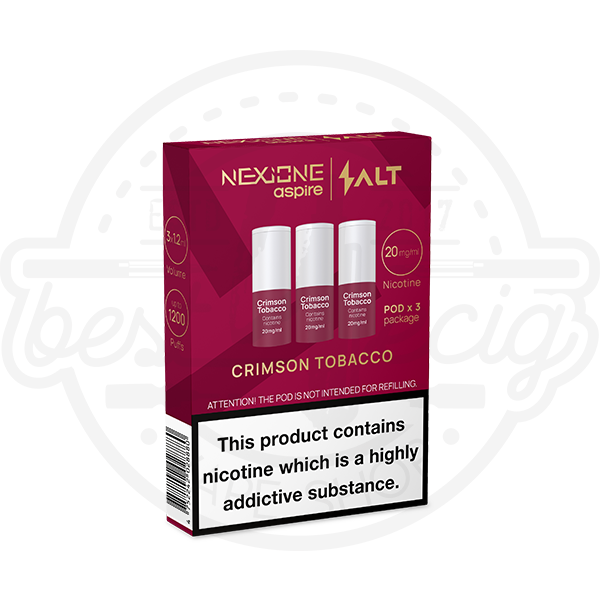 salt_aspire_nexione_pod_crimson_tobacco_600x600_best4ecig Salt NexiOne Pod Crimson Tobacco 3x 1,4ml