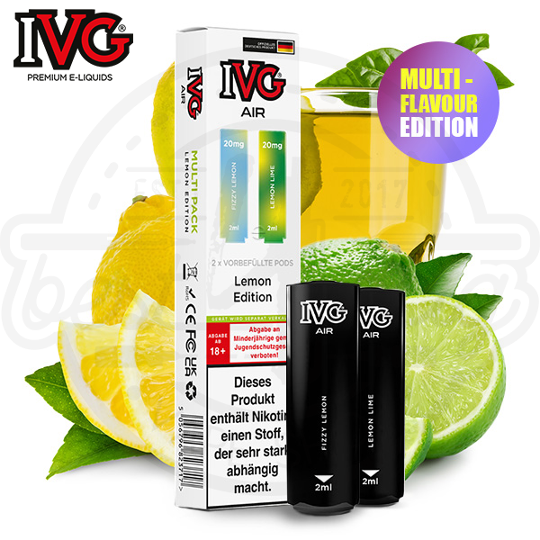 ivg_air_pods_lemon-edition_600x600_best4ecig IVG Air Multi Flavour Pods Lemon Edition NicSalt 2x 2ml