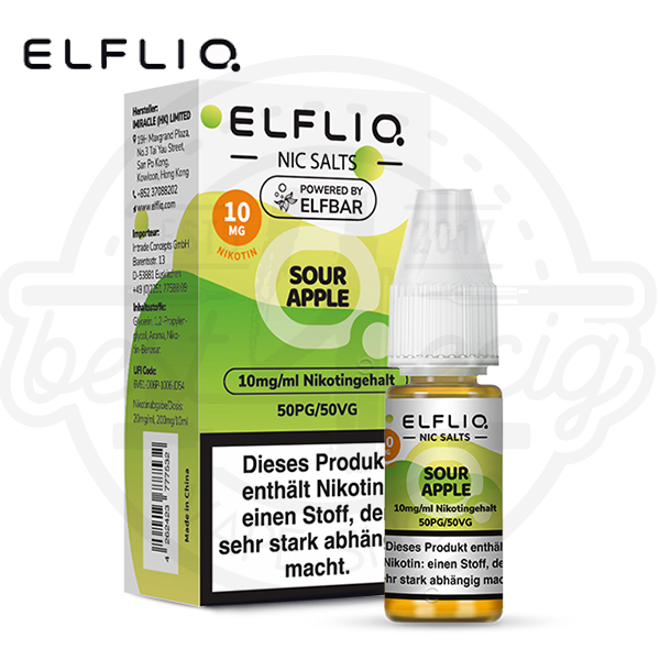 Elfbar Elfliq NicSalt Sour Apple 10ml