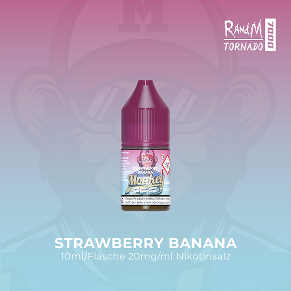 randm_nicsalt_strawberry_banana RandM Tornado NicSalt Strawberry Banana 10ml