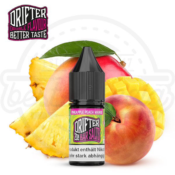 drifter_nicsalt_pineapple_peach_mango_600x600_best4ecig Drifter NicSalt Pineapple Peach Mango 10ml