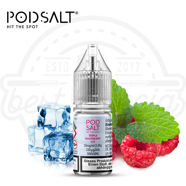 pod_salt_xtra_triple_raspberry_ice_600x600_best4ecig Pod Salt XTRA NicSalt Triple Raspberry Ice 10ml