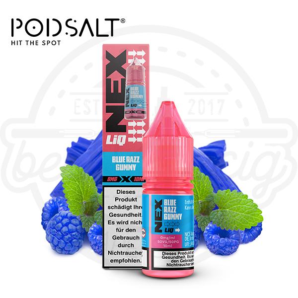 pod_salt_nexliq_blue_razz_gummy_0mg_600x600_best4ecig Pod Salt NexLiq NicSalt Blue Razz Gummy 10ml