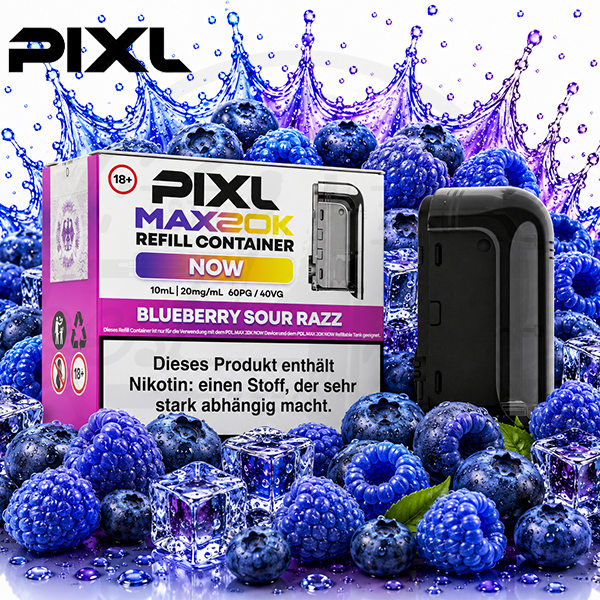 PIXL MAX 20K Refill Container Blueberry Sour Razz 10ml