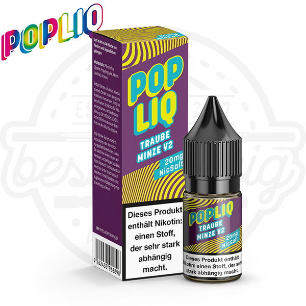 POPLIQ Nicsalt Traube Minze V2 10ml