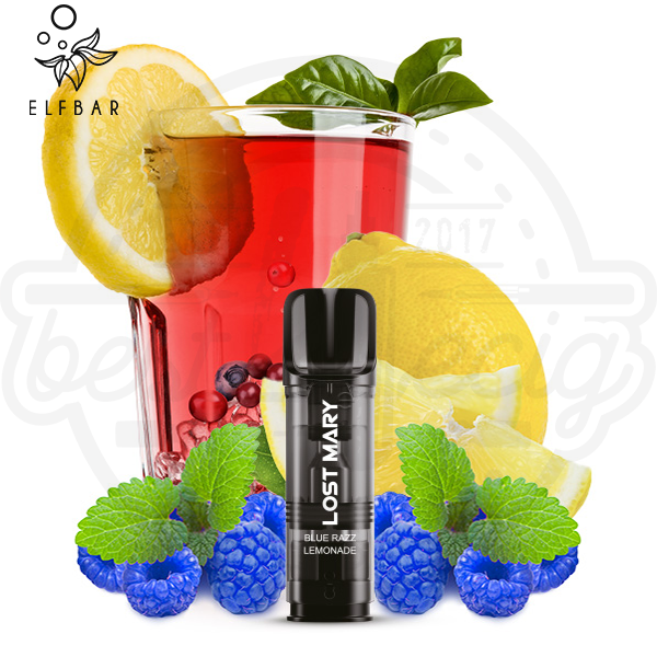 elfbar_tappo_pod_blue_razz_lemonade_best4ecig Elfbar Lost Mary Tappo Pod Blue Razz Lemonade NicSalt 2x 2ml