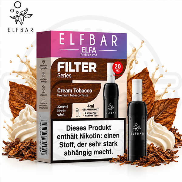 Elfbar ELFA Filter Series Pods Cream Tobacco